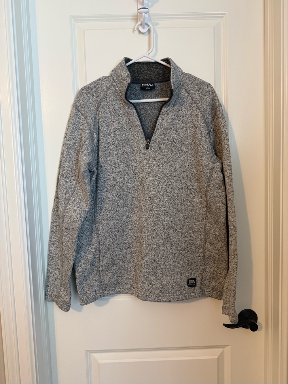 Men's Gray Heather Quarter-Zip Sweater